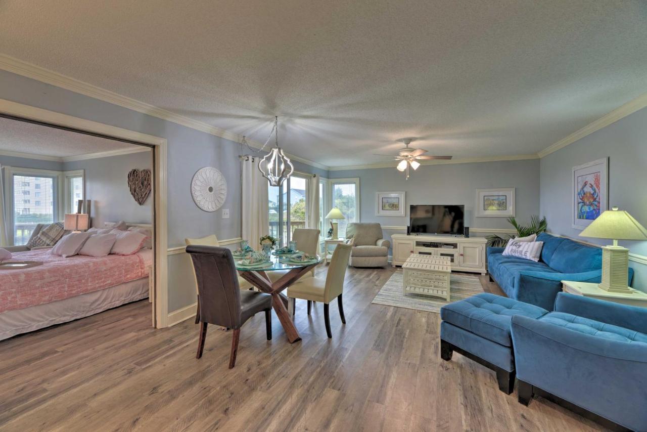 Bright Emerald Isle Condo With Private Beach Access! Bagian luar foto