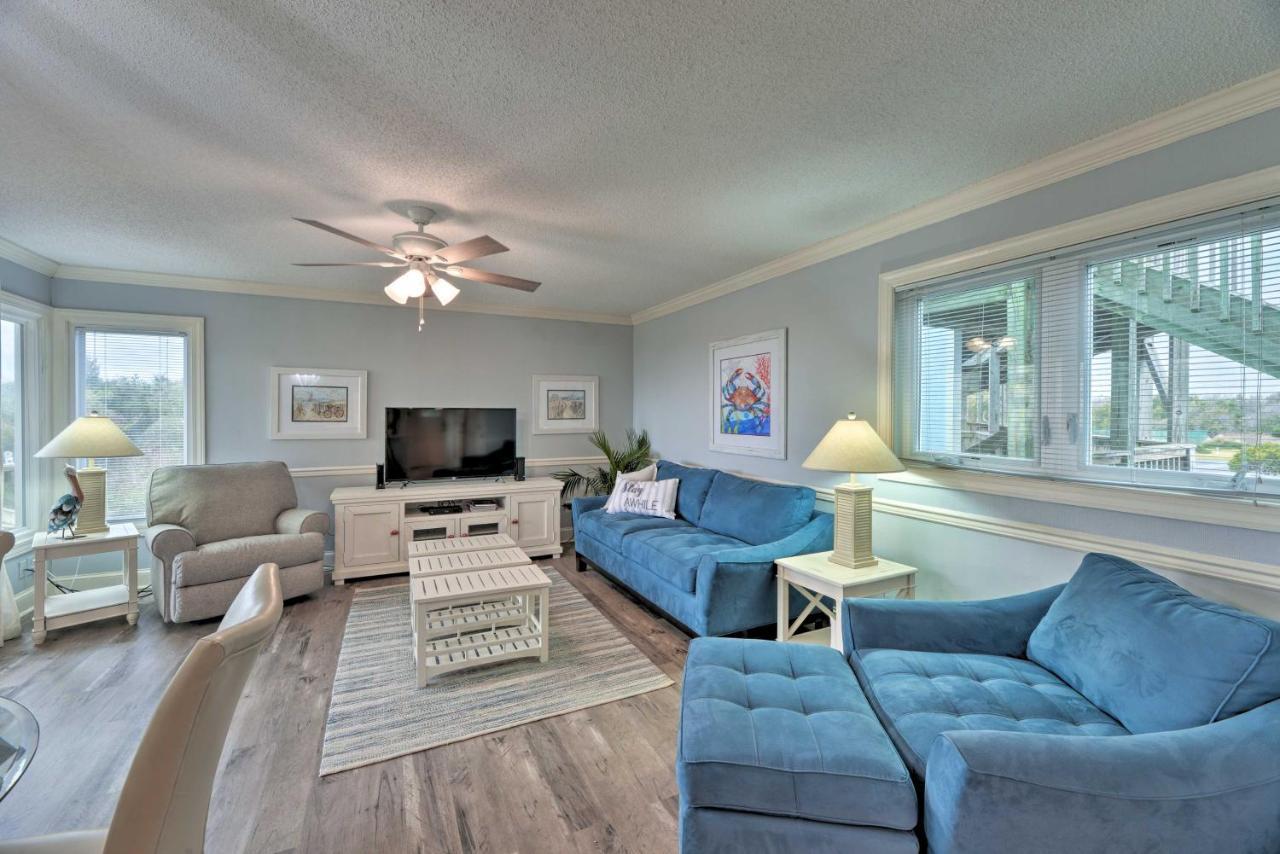 Bright Emerald Isle Condo With Private Beach Access! Bagian luar foto